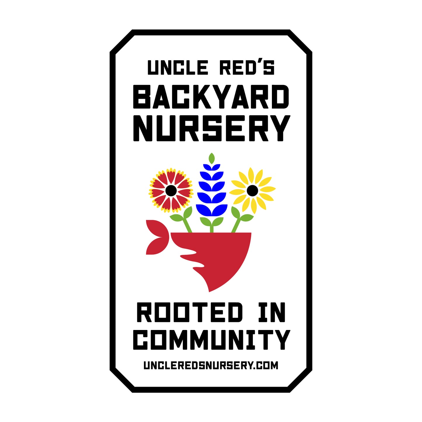 Vertical logo sticker